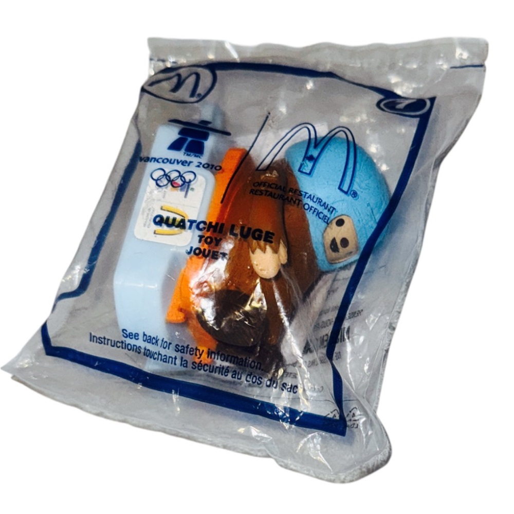 Vancouver 2010 Olympics Mc Donald’s Quatchi Skiing Happy Meal Toy NIP